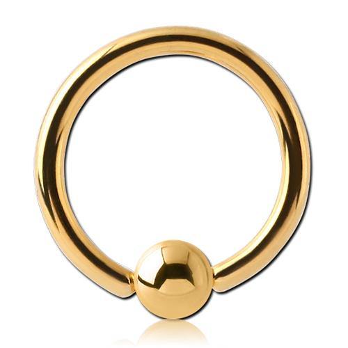 14g Gold Captive Bead Ring