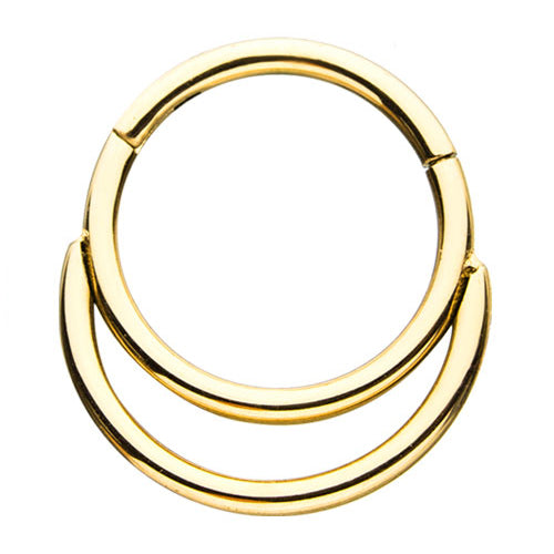 16g Double Gold Hinged Segment Ring