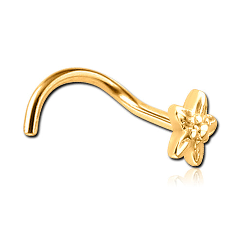 Flower Gold Nostril Screw