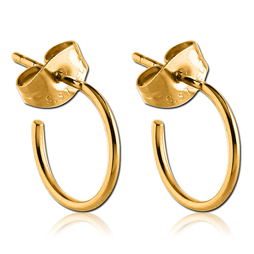 Hoop Gold Stud Earrings