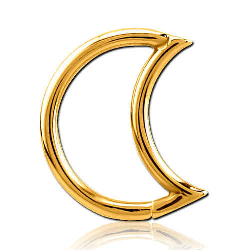 Moon Shaped Gold Continuous Ring