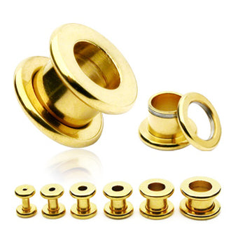 Gold Screw-On Tunnels