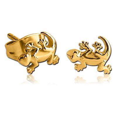 Salamander Gold Stud Earrings