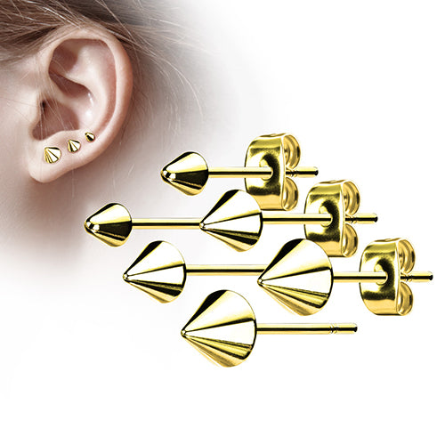 Spike Gold Stud Earrings