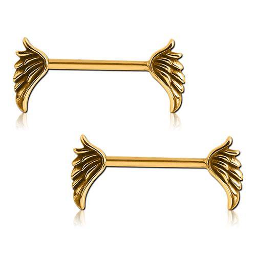 Wing Gold Nipple Barbells