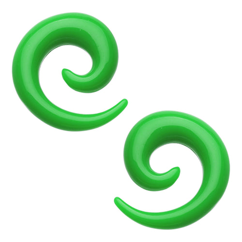 Green Acrylic Spirals