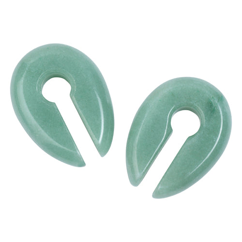 Green Aventurine Keyhole Ear Weights