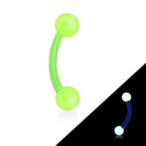 16g Glow-in-the-Dark Bioflex Curved Barbell