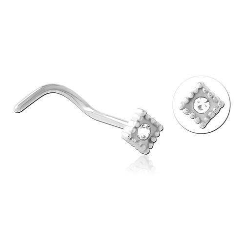 Harlequin CZ Stainless Nostril Screw