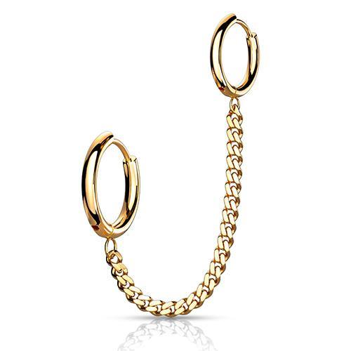 Gold Chained Cartilage Rings