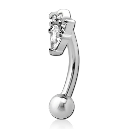 Jester CZ Stainless Eyebrow Barbell
