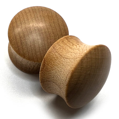 Maple Wood Convex Front Plugs