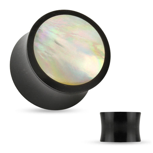 Mother of Pearl Inlay Horn Plugs