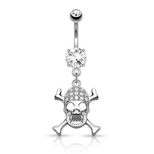 Skull & Crossbones Belly Dangle