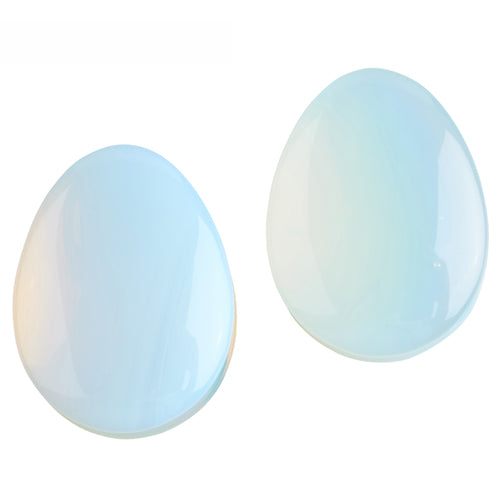 Opal Glass Teardrop Plugs