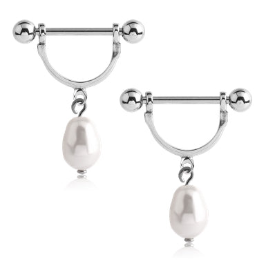 Pearl Dangle Stainless Nipple Stirrups