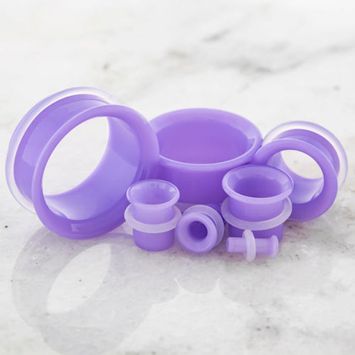 Periwinkle Borosilicate Single Flare Tunnels