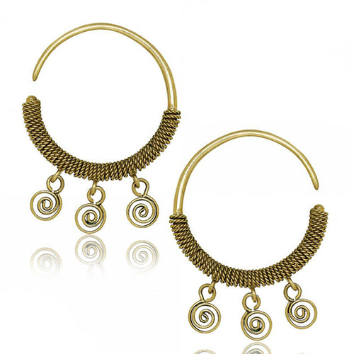 Pesona Brass Hoops