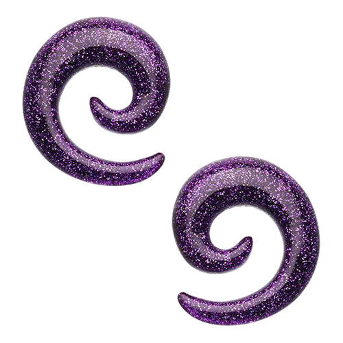 Glitter Shimmer Acrylic Spirals