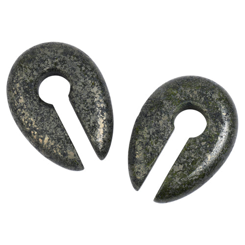 Pyrite Keyhole Ear Weights