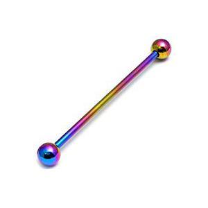 16g Rainbow Titanium Industrial Barbell