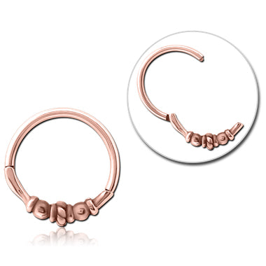 Rope & Bali Rose Gold Hinged Segment Ring