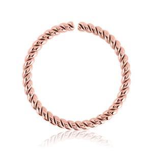 18g Braided Rose Gold Continuous Ring