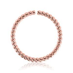 16g Braided Rose Gold Continuous Ring