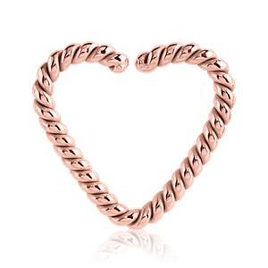 Braided Rose Gold Heart Continuous Ring