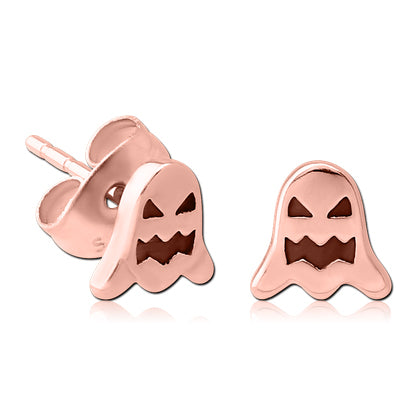 Ghost Rose Gold Stud Earrings