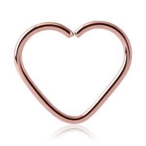 Heart Shaped Rose Gold Continuous Ring