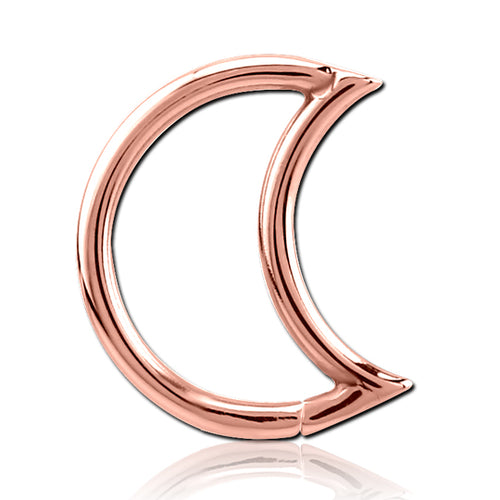 Moon Shaped Rose Gold Continuous Ring