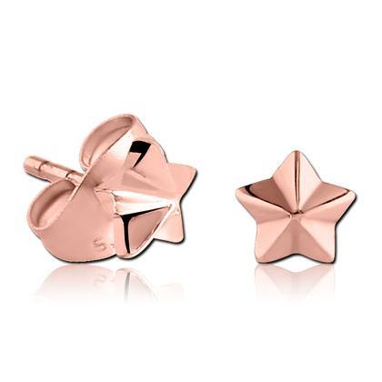 Nautical Star Rose Gold Stud Earrings