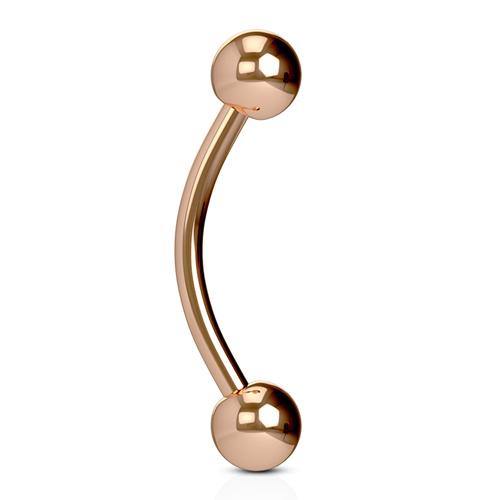 14g Rose Gold Curved Barbell