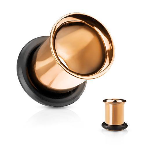 Single Flare Rose Gold Tunnels