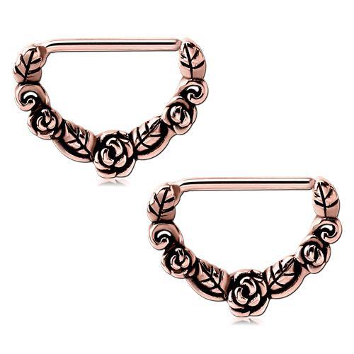 Rose Rose Gold Nipple Clickers