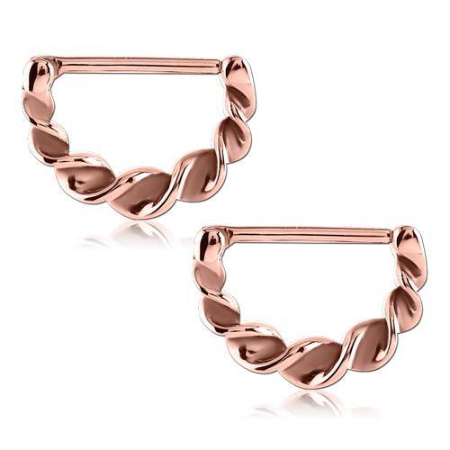 Twirled Rose Gold Nipple Clickers