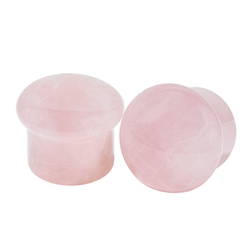 Rose Quartz Single Flare Plugs by Diablo Organics