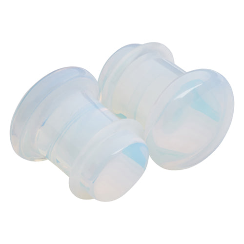 Opal Glass Single Flare Plugs