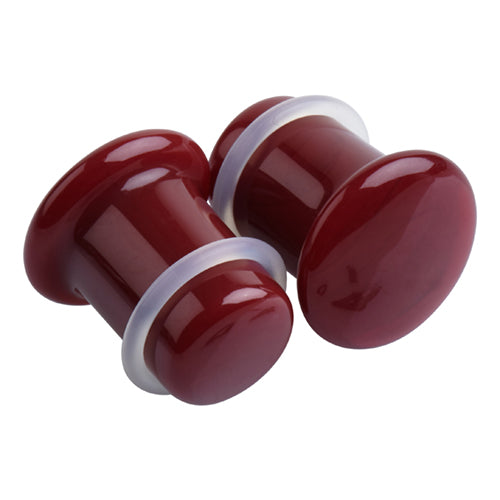 Rust Glass Single Flare Plugs