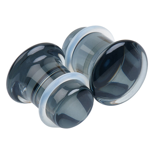 Smoke Glass Single Flare Plugs