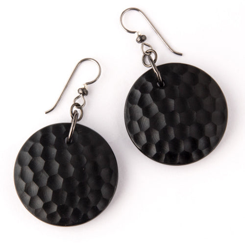 Solid Eclipse Martele Earrings by Gorilla Glass