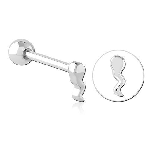 Sperm Stainless Tongue Barbell