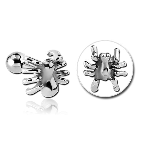 Itsy Bitsy Spider Stainless Cartilage Barbell