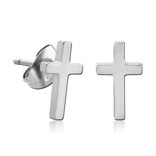 Cross Stainless Stud Earrings