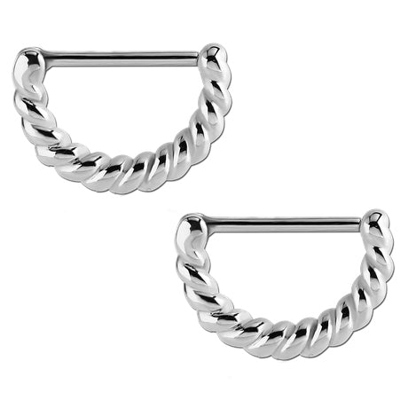 Twisted Stainless Nipple Clickers