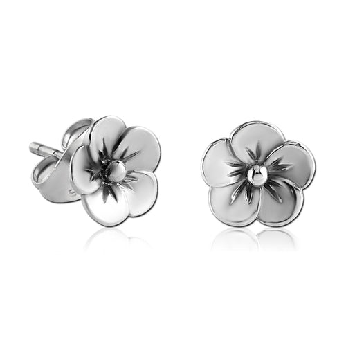 1 Pair Cute White Daisy Nipple Ring Helix Earring Gold Imitation