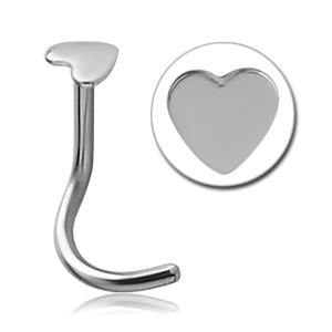Heart Stainless Nostril Screw