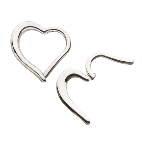 Heart Stainless Hinged Ring