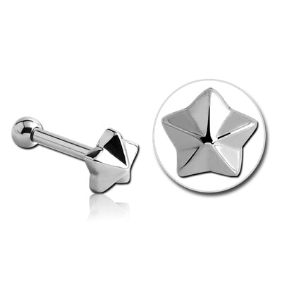 Nautical Star Stainless Cartilage Barbell